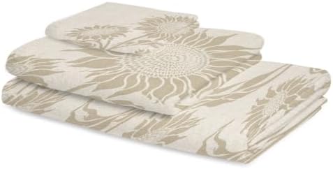 Bath Towels Set of 3 Sunflower Bath Towel Hand Towel Washcloth Soft