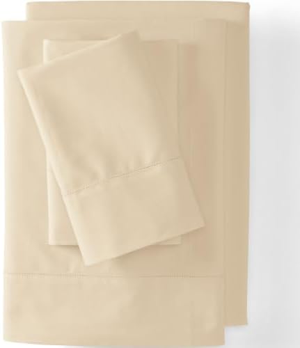 Lands' End 300 Thread Count Cotton Percale Bed Sheet Set XL Twin Pale