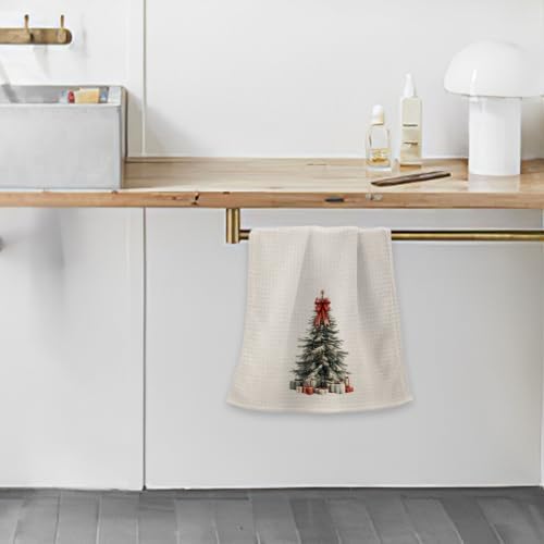 OHSUL Neutral Christmas Tree Kitchen Dish Towels Dishcloth 16x24 Inch