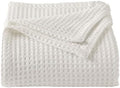 100% Cotton Waffle Weave Queen Bed Blanket | Soft, Breathable, and