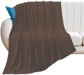 Plush Throw Blanket Solid Color Plain Medium Taupe Pastel Brown Soft