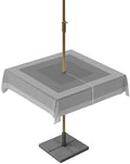Square 60"x60" Patio Tablecloth with Umbrella Hole, 3D Optical