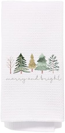 Christmas Tree Kitchen Towels - Neutral Christmas Hand Towels
