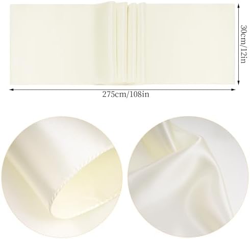 12 Pack Satin Table Runner 12 x 108 Inch Long Satin Table Runner for