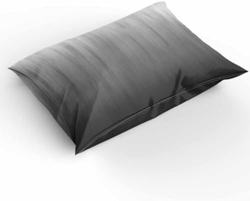 Duvet Cover Set Queen, Modern Gray Ombre Textured 3 Piece Bedding Set