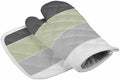 Oven Mitts and Pot Holder Set for Kitchen, Gray Gradient Spring Green