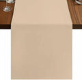 Khaki Solid Color Table Runner 108 Inch Long Dresser Scarves Linen