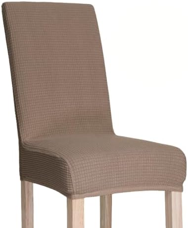 Dining Chair Covers Set of 6, Khaki Chair Slipcovers Washable