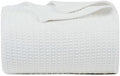 100% Cotton Waffle Weave Blanket, King Size 90 x 108 Inches, 300 GSM