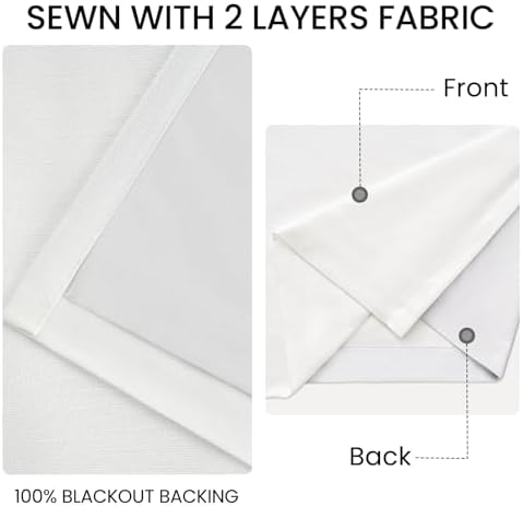 Topfinel 120 Inch Floor to Ceiling Blackout Curtains for Bedroom