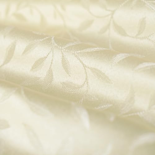 GLORY SEASON Textured Tablecloth Waterproof Spillproof Lace Trim Round