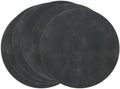 SHACOS Faux Leather 13" Round Placemats Set of 6, Gray Place Mats