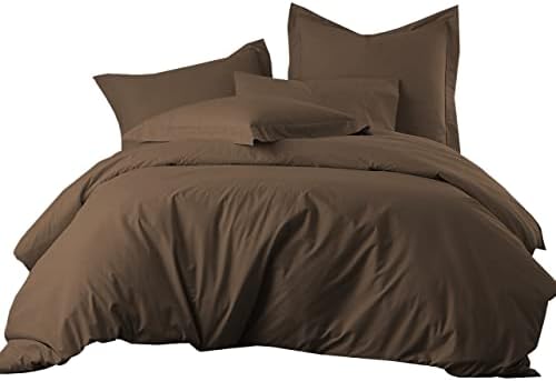 Royal Hotel Bedding Cotton-Blend Queen Duvet Covers Wrinkle-Free Soft