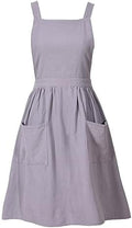Pinknoke Cute Cotton Pinafore Aprons for Women with Pockets for