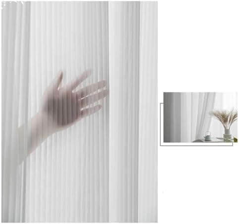 Curtains Voile 2 Panel Set,2 x 34W x 63H,Sheer Voile Curtains Grey