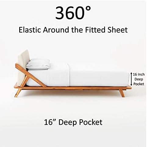 1000 TC Egyptian Cotton 4 PC Dark Grey King 16" Pocket