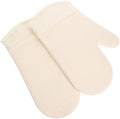 Beige Honeycomb Silicone Oven Mitts for Cooking and Baking, 1 Pair