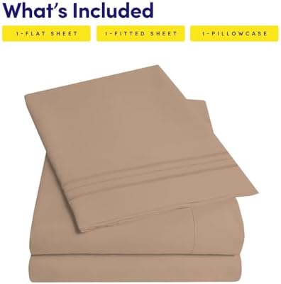 1500 Supreme Collection Twin XL Sheet Sets Taupe - 3 Piece Bed Sheets