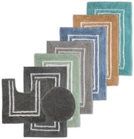 TRP Luxury Thick Fluffy Cotton Tufted Bathroom Rugs Sets 3 Piece