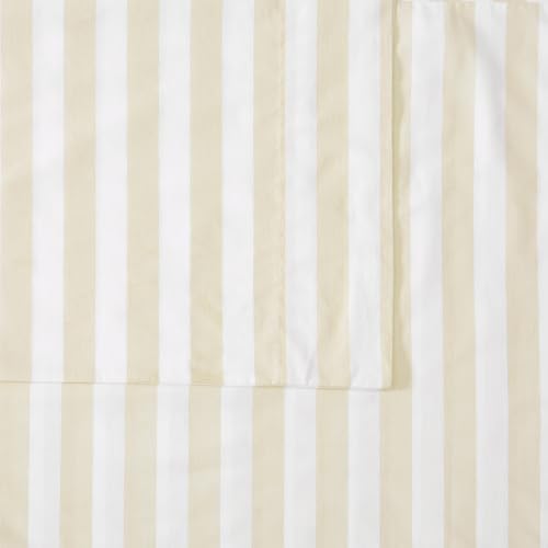 Brooklyn Loom Levi Stripe White/Ivory Full 4 Piece Sheet Set