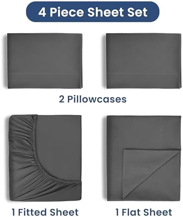 4 Piece Full Bed Sheets Set Full Bed Sheets – Light Weight, Soft