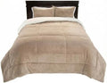 King Size Comforter Set – 3-Piece Sherpa and Fleece Bedspread with