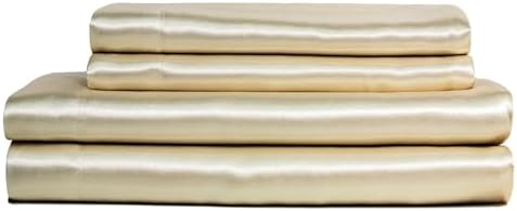 Baltic Linen Satin Luxury Sheet Set Full Ivory 4-Piece Set