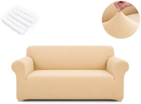 Sofa Cover Stretch Soft Washable with Non-Slip Foam Elastic Bottom