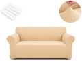 Sofa Cover Stretch Soft Washable with Non-Slip Foam Elastic Bottom