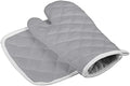 Kitchen Oven Gloves Solid Color Oven Mitts Pot Holder Set Grey Hot Pad