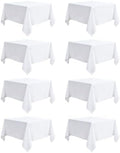 8 Pack White Tablecloth 60 x 60 Inch Square