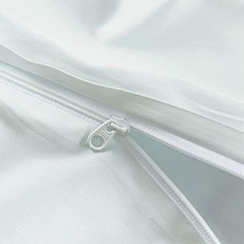 YuHeGuoJi Light Blue Floral Duvet Cover Queen 100% Egyptian Cotton