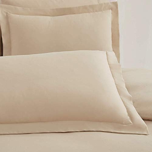 Beige Queen/Full Size Duvet Cover Set,100% Natural Cotton 600 Thread