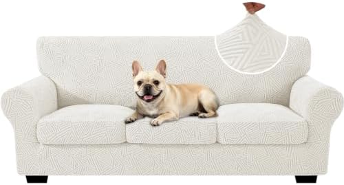 CYCMCAO 4 Piece Stretch Sofa Covers for 3 Cushion Couch, Sofa 71"-91"