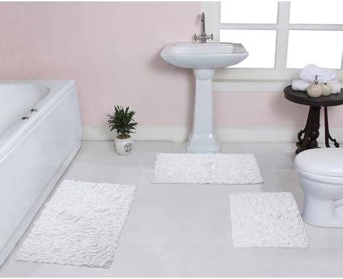 Home Weavers Modesto Collection 100% Cotton Tufted Bath Rugs, Extra