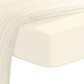 Pizuna Twin XL Cotton Fitted Sheet 400 Thread Count New Ivory
