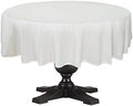 Easy-Going Round Waterproof Tablecloths R70 inch Ivory Spillproof