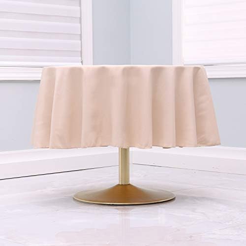 Kadut Beige Tablecloth - 70" Inch Round Tablecloths for Circular Table