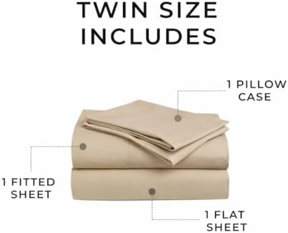 Peru Pima 415 Thread Count Percal Twin Sheet Set - 100% Peruvian Pima