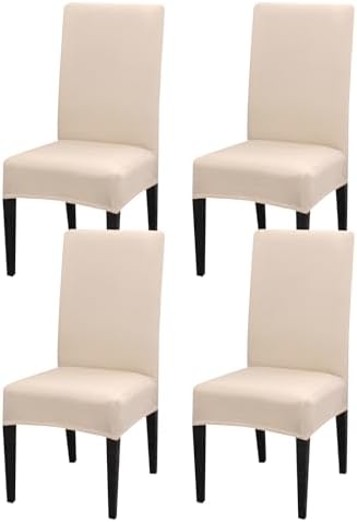 Stretch Chair Covers Set of 4 for Dining Room, 4 Pack Washable Kitchen