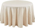 SARO LIFESTYLE Poly and Linen Blend Toscana Tablecloth with Hemstitch