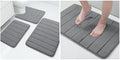 Buganda Meomry Foam Bathroom Mat and Toilet Rugs U-Shaped 4 Pieces, 1