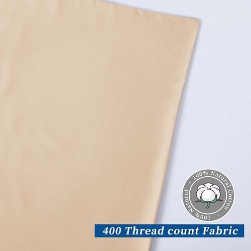 Queen Size Pillow Protector Set of 2, 100% Egyptian Cotton Pillow