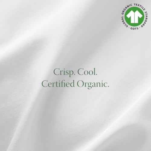 Threadmill Organic Cotton King Sheet Set, Percale, White, 4-Piece