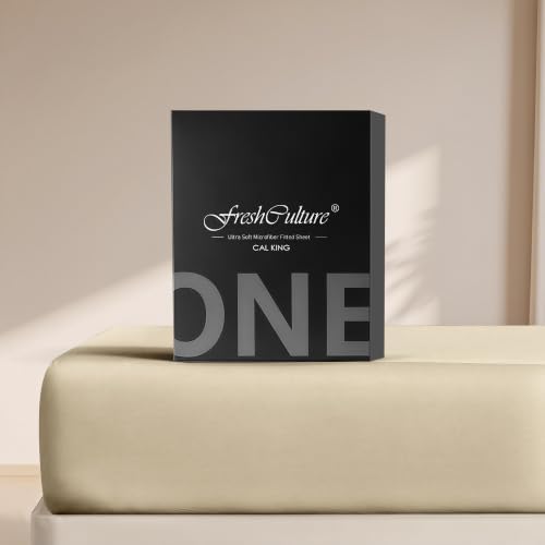 FreshCulture California King Fitted Sheet Only – Premium Hotel-Quality