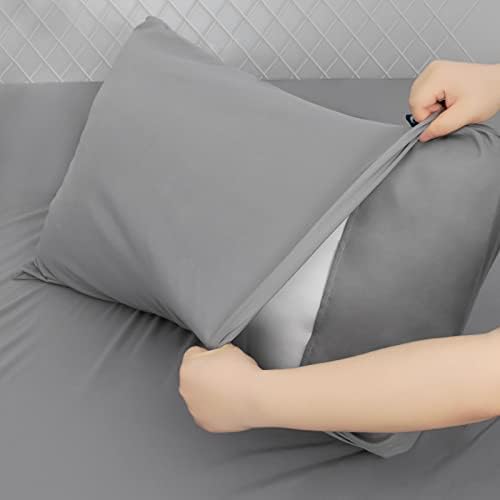 Moonsea Twin XL Sheet Sets Extra Deep Pocket, 3Pcs with Side Pocket