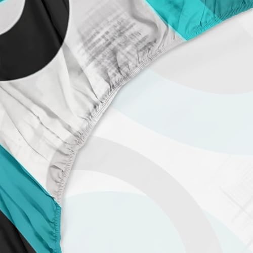 Fitted Sheet 3 Pieces Twin XL Size Modern Geometric Circles Themed Bed