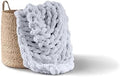 Adyrescia Chunky Knit Blanket Throw | 100% Hand Knit with Jumbo