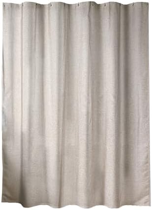Extra Long Shower Curtain Linen Look 79"H x 71"W, Metal Grommets