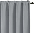 Blackout Window Curtains, 2 Panels Rod Pocket Thermal Drapes for